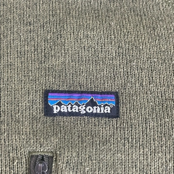 Patagonia Men's Quarter Zip Green Sweater M - Picture 7 of 7
